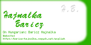 hajnalka baricz business card